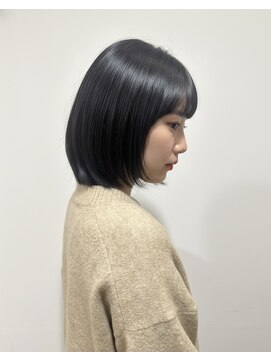 ヘアースタジオ ゼン カロン(Hair studio Zen kalon) ハッシュボブ×ダークブラウン×ハッシュカット30代40代50代