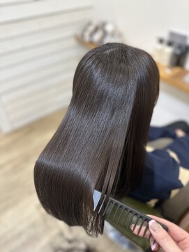 グリーンルームセカンド 結城店(GREEN ROOM. 2nd) つるりんちょ。ZERO髪質改善カラー×オリーブブラウン