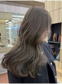 ブリーチなしヘーゼルベージュブラウンオリーブ赤み消し春カラー