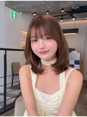 透明感カラーとワンホンレイヤーで小顔ヘア