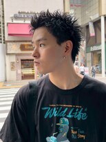 ディスデイバイネルケ 立川(Thisday by nelke)&nbsp;黒髪スパイキーショートツーブロックマレット立川メンズ