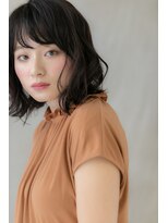 カバーヘア ブリス 川口(COVER HAIR bliss)&nbsp;黒髪小顔ウェットヘアくびれ外ハネボブ304Z川口20代30代40代