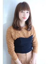 オーロ 緑地公園店(ORO)&nbsp;似合わせカットアッシュブラウンの大人かわいい小顔セミディ