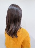 セミロングスタイル　ショコラブラウン