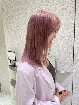 マイル 渋谷(mile) ブリーチ2回~ペールピンク