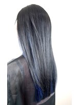 テュセ ヘアー 京都(Tu sais hair kyoto)&nbsp;インナーカラー/イヤリングカラー/ブルーブラック/暗髪ロング
