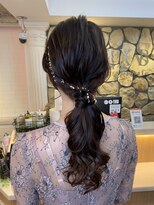 ラックスビー マハロ 江坂駅前店(LUXBE MAHALO)&nbsp;ローポニー/ヘアアレンジ/結婚式アレンジ/ヘアセット/江坂