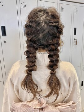 ゼスト パーク(ZEST PARK) 編みおろしアレンジ ヘアセット 浴衣アレンジ 吉祥寺《宮坂紅》