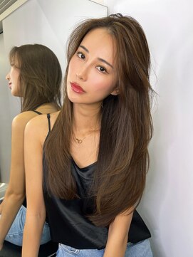 シェノン バイ アランスミシー 表参道(CHAINON by Alan smithee) 前髪カタログ/マチルダボブ/ピンクベージュ/丸型