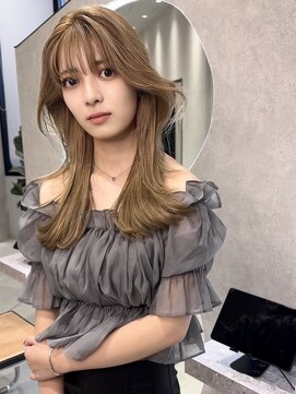 アース コアフュールボーテ 富山婦中店(EARTH coiffure beaute) ベージュブラウンレイヤー_レイヤー_グレージュカラー