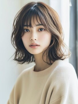 アルトリスト(Altruist Aging×HAIR&SPA) ★ダークアッシュ大人ガーリーボブ着物ミディアムレイヤーカット