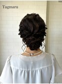 結婚式にオススメ！ウェーブのシニヨン！
