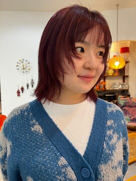 ニュイ(NUIT) ボルドーダブルカラーケアブリーチインナーカラーハイライト