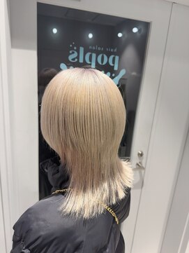 ポプルス(popls) 中性ホワイトブロンドウルフ/ホワイトカラーウルフ/メンズウルフ