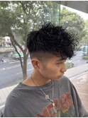 前下がり × パーマ