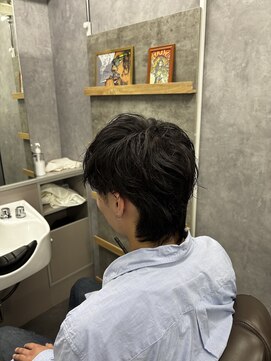 クロムトウキョウ ザ バーバー 新宿本店(CHROM TOKYO the Barber) ウルフ/マッシュ/マッシュウルフ/メンズヘア/眉毛