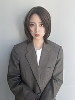 トリッカ 銀座(tricca)&nbsp;くびれボブ/ミディアムレイヤー/オリーブベージュ/艶カラー