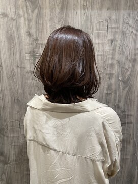 ヘアメディカルサロン 銀座PREMIUM店 30代40代/くびれボブ/レイヤーボブ/艶カラー/ショコラブラウン