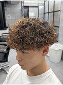 メンズスパイラルパーマプードルパーマ波巻きパーマ