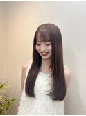 レイヤーカット×ナチュラルワンカラー