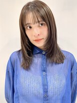 ラミエバイメルト 下北沢(lamie by melt)&nbsp;ミディアムレイヤー顔周り小顔ショコラブラウンアッシュベージュ