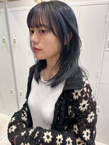 シュク 高円寺(SYUK)&nbsp;ダークブルージュ/顔周りレイヤー/ブリーチ【SYUK高円寺】kanna