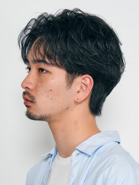 バイフィフス 原宿/表参道(by fifth) 原宿ニュアンスパーマメンズカットセンターパート刈り上げなし