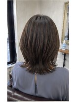 髪質改善Lino hair/縮毛矯正/白髪ぼかし/ハイライト/メンズカット【リノヘア】 ミディアムレイヤー/くびれレイヤー/30代40代50代