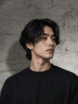吉 船橋(kici) 船橋黒髪メンズセンターパート柔らか毛流れニュアンスパーマ