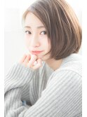 【Gree小川真由美】ミニマムボブ☆グレージュ☆透明感