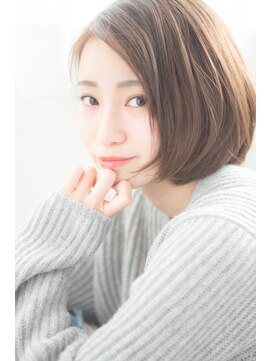 グリー ヘアープロデュース(Gree hair produce) 【Gree小川真由美】ミニマムボブ☆グレージュ☆透明感