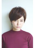 縦長シルエットショートボブスタイル【N°３ 溝の口店】