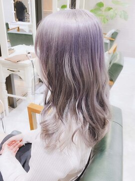 デイズ(days) パープルグレージュカラー☆ブリーチWカラー　デザインカラー