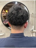 メンズ　ツーブロック　マッシュパーマ