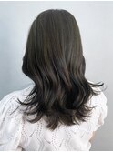 オリーブグレージュ_グレージュカラーボブウルフ_ba405571
