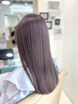 リベラ(LIBERA) ★ミディアムヘア小顔レイヤーカット斜めバンググレージュカラー