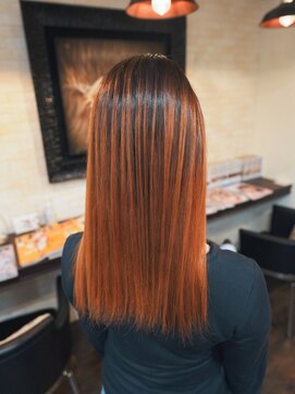 ボアップ(boappu) #オレンジカラー#バレイヤージュ#グラデーション#暖色カラー