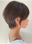 30代40代大人女性/前髪ありショートボブ/ショートヘア/髪質改善