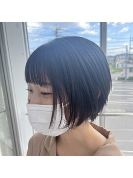 トップヘアー 本店(TOP HAIR) 丸ボブ×アッシュ／ショートボブ／ミニボブ／ボブレイヤー