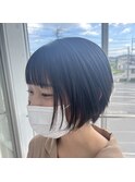 丸ボブ×アッシュ/ショートボブ/ミニボブ/ボブレイヤー