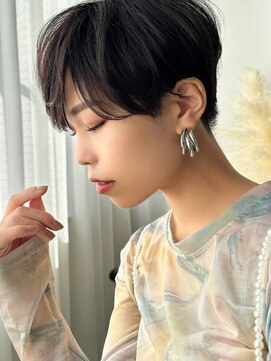 ラフィス ヘアー ピース 広島祇園店(La fith hair peace) 【La fith】ハンサムショート×シアーブラック