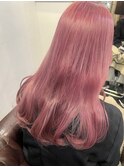 ピンクカラー　ブリーチ　stylist/miaki