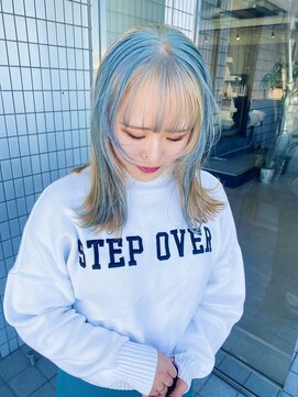 タイドヘアー 高槻店(TIDE HAIR) ブルー&ブロンド