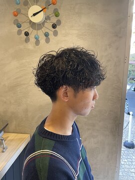 エッジ ヘア メイク(edge hair +make) 波巻きスパイラル/波巻きパーマ/メンズパーマ