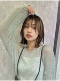 切りっぱなし外はねボブ