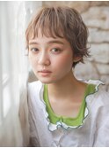 大人可愛い20代30代40代黒髪前下がりひし形小顔ボブ丸みショート