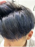 インナーカラー/アッシュブルー/ブリーチ/オシャレ染め