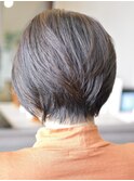 大人ショート/40代/50代/丸みとくびれ◎Sui hair design