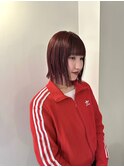 ブリーチなしダブルカラー チェリーレッド◎