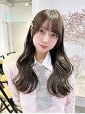 韓国ヘアロング顔周りレイヤー_F30416
